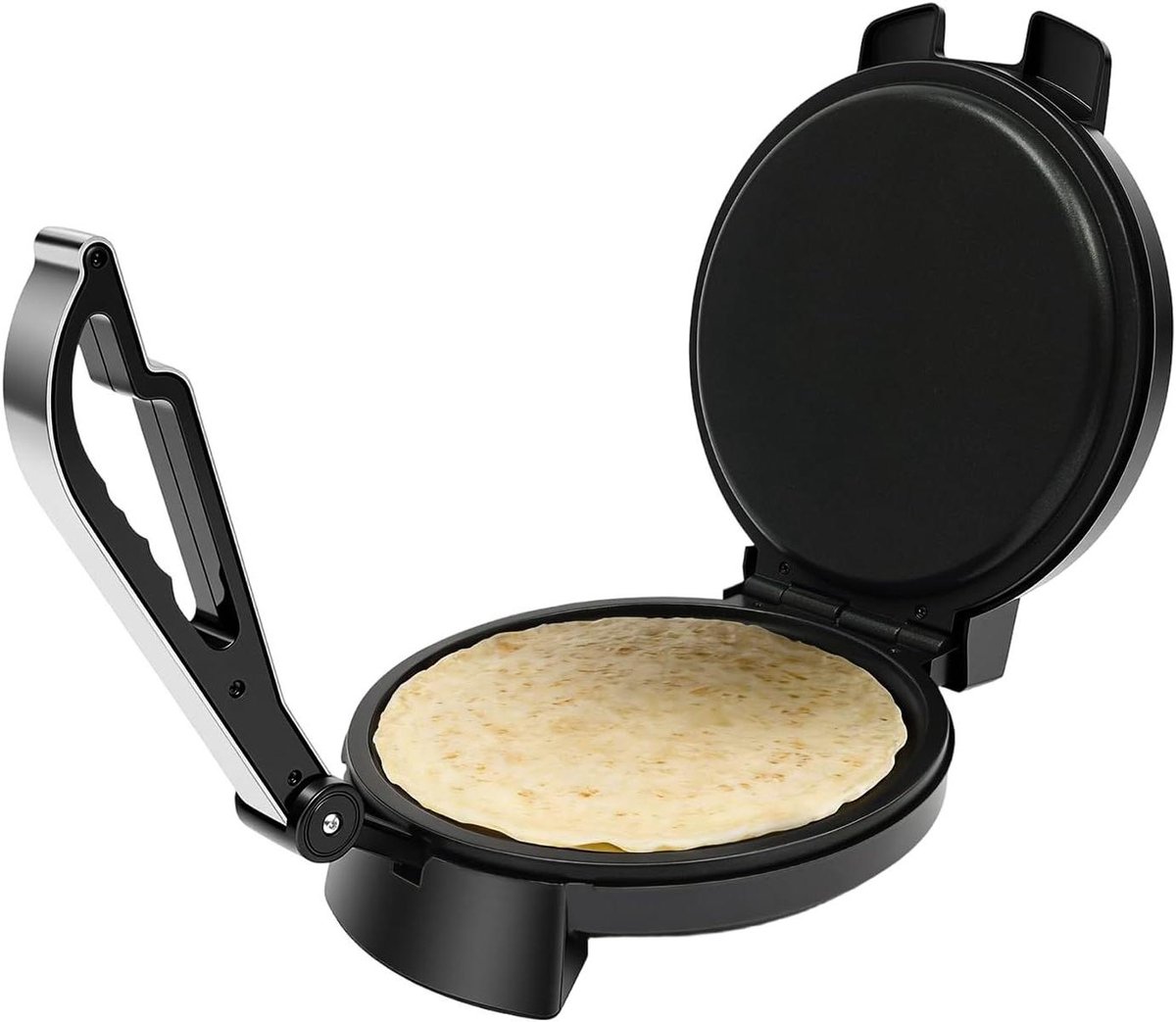 Roti Maker Pannenkoekenpan Snelle Maaltijden Dubbelzijdige Verwarmer 34x26x19.5 cm Zwart