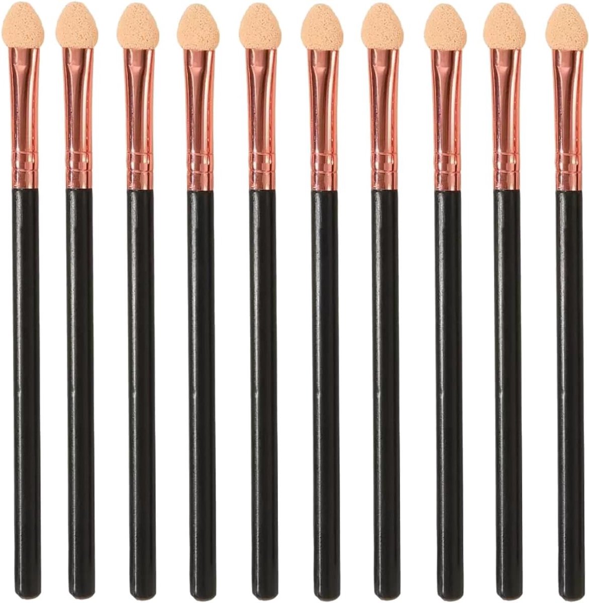 Set van 10 Dubbelzijdige Spons Make-up Kwasten - Herbruikbare Oogschaduw Applicators, Wasbare Foam Applicators voor Professionele Make-up Toepassingen