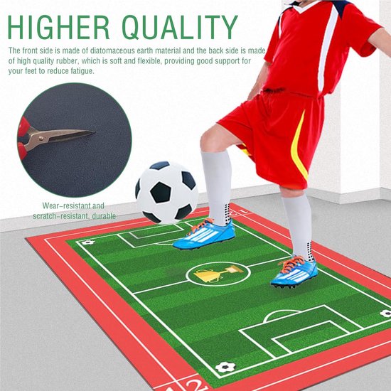 Voetbalmat - antislip - schokdempend - trainingsmat - 60 x 90 cm - training voor kinderen - met voetbalsokken - voor voettraining — afbeelding 5