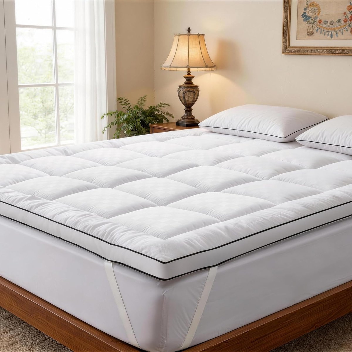 Thijox - Topper voor Tweepersoonsbed 140 x 200 cm - Extra Zacht Hypoallergeen Microvezel Matras - Machinewasbaar Wit - Perfect voor Comfortabel Slapen