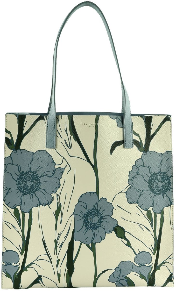 Ted Baker schoudertas Tipcon Floral Print Large Icon Bag LT-Blue wit