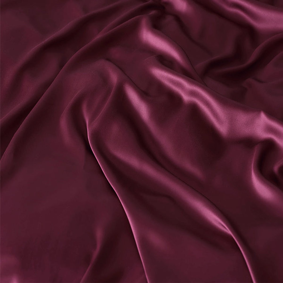 Coco & Cici - Eco Bamboe Sateen Hoeslaken Bordeaux - 140x200x30