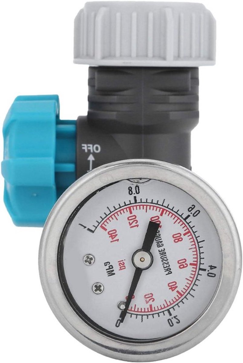 Verstelbare waterdrukregelklep voor tuinirrigatie met manometer - G3/4 inch