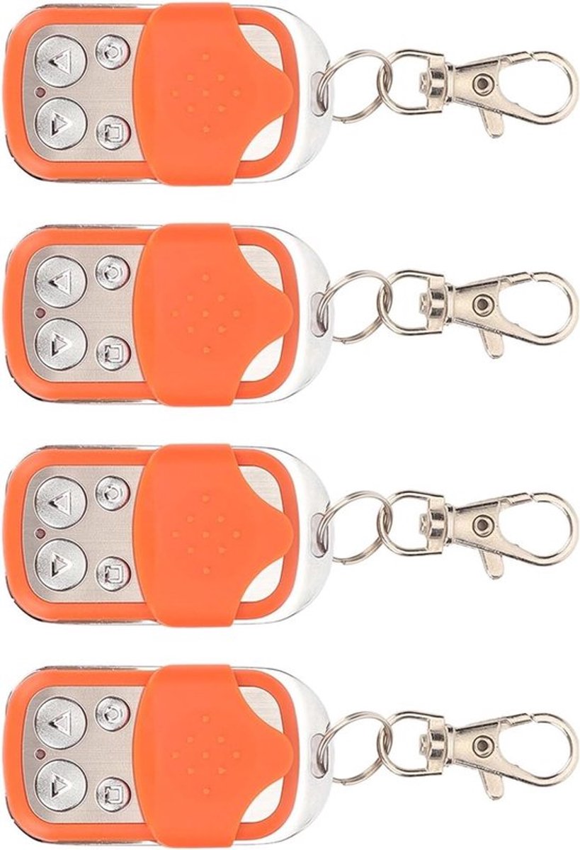 4 Stuks Automatische Deurafstandsbediening 433.92MHz voor Schuifdeuren en Poorten met Sleutelhanger