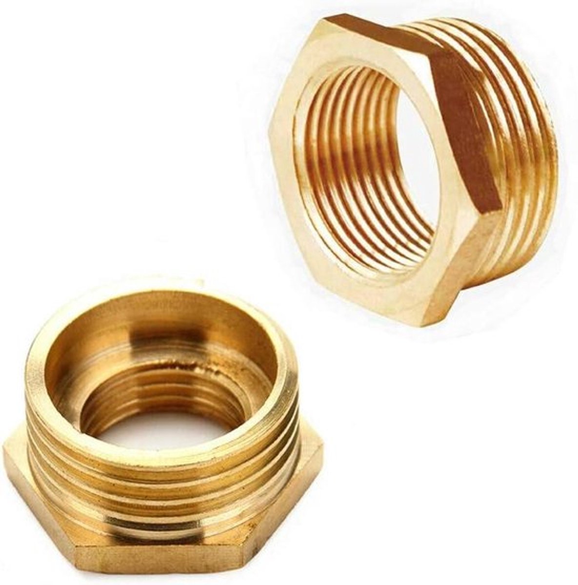Messing verbinding 1/2" naar 3/8" BSP-connector voor tuinwaterleidingen - 2 stuks