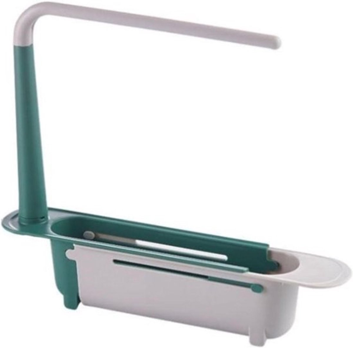 Telescopische Gootsteenorganizer met Handdoekhanger en Aanrechtorganisator