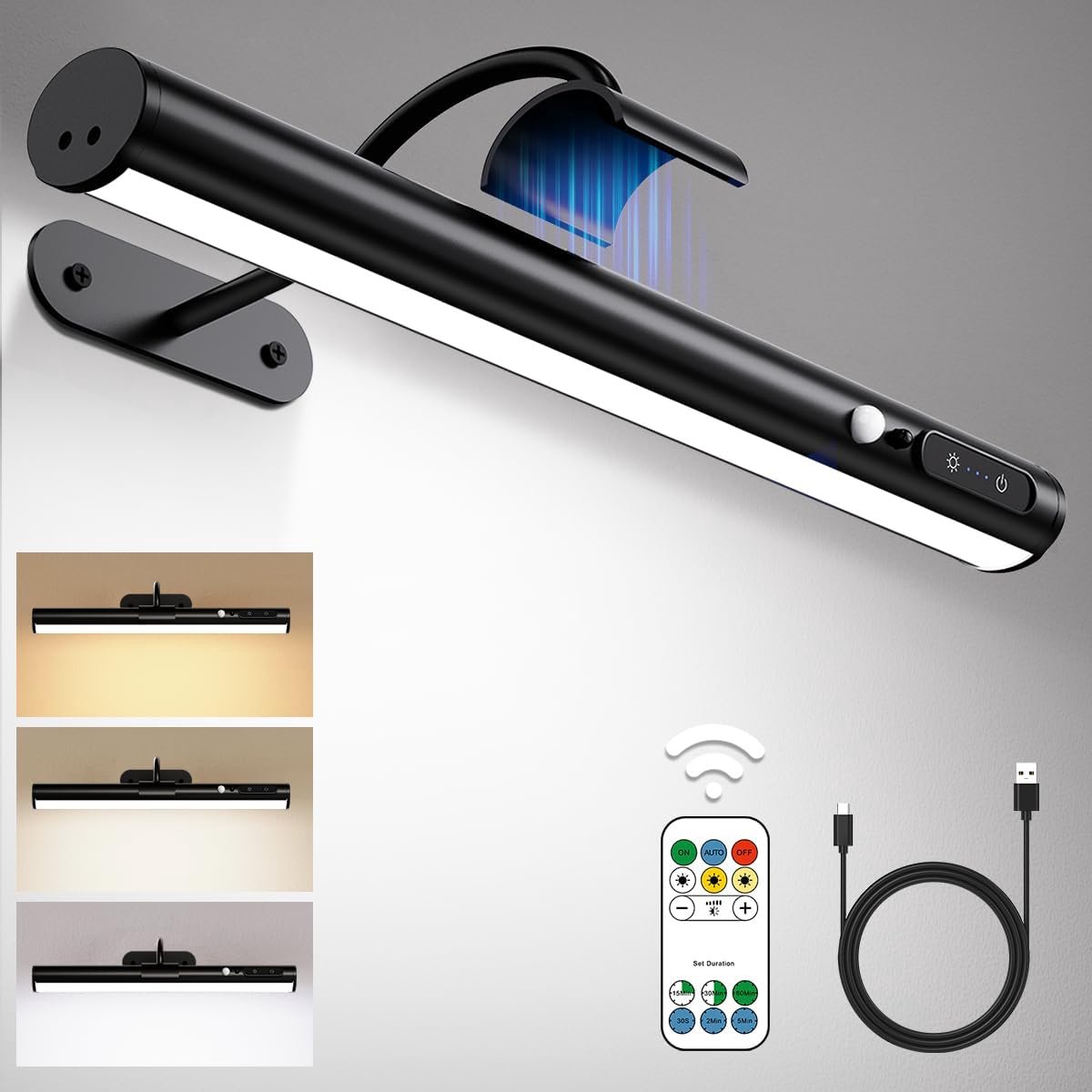 SnelShoppen - Draadloze Fotolamp met Bewegingsmelder, LED Batterij, Wandlamp voor Binnen, Afstandsbediening, Dimbare Magneet, Ideaal voor Beeldverlich