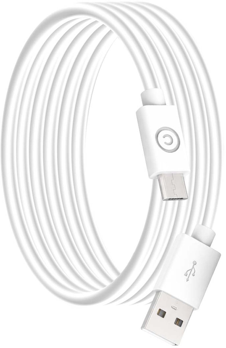 Bigben Connected, Micro-USB naar USB-A Oplaadkabel 2.1A - 1.2m, Wit