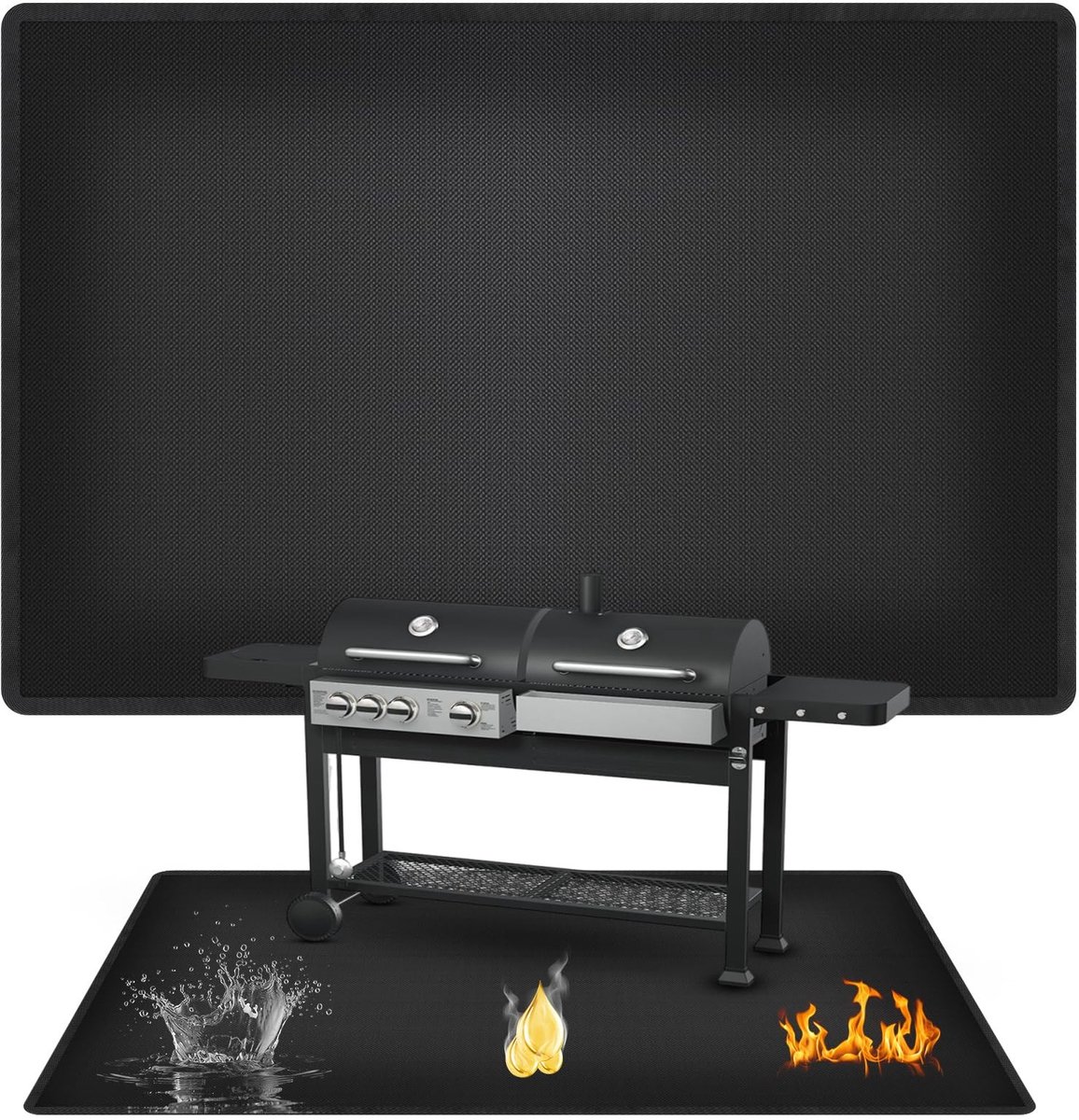 Dailygoods - Grillmat Vloerkleed 150x100 cm - Vuurvast en Waterdicht
