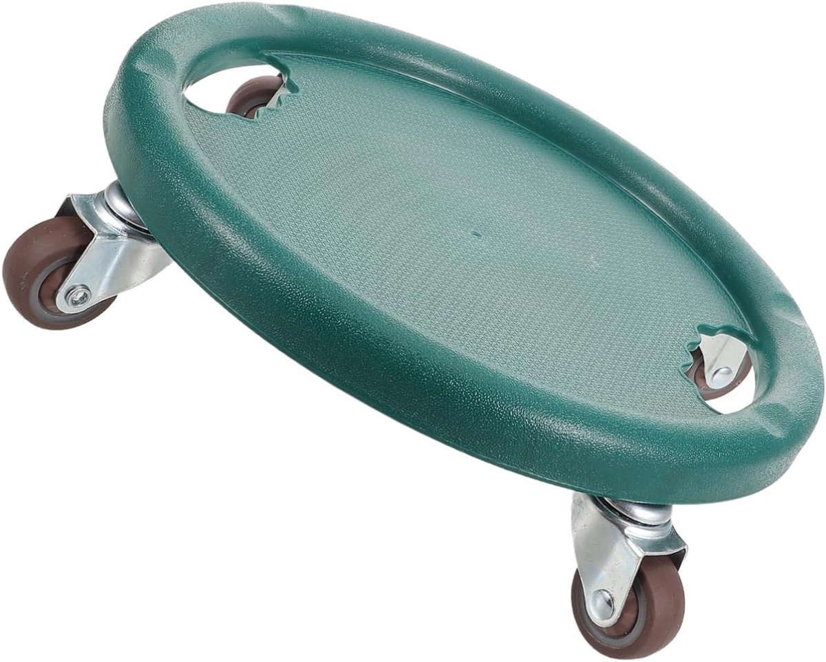 Ab Roller Wiel - Buikspiertrainer Fitnessapparaat - Krachtige Core Training - Vierwiel Stabiliteit - 28 cm Diameter - Groen