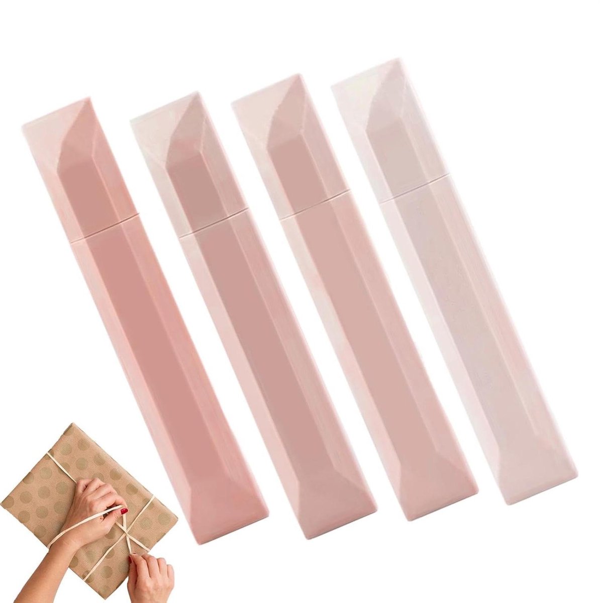 Dubbelzijdige Plakbandroller - Lijmroller Tape Set - Creatief Hobby Werk - Schadevrij Bevestigen - 4 stuks - Wit