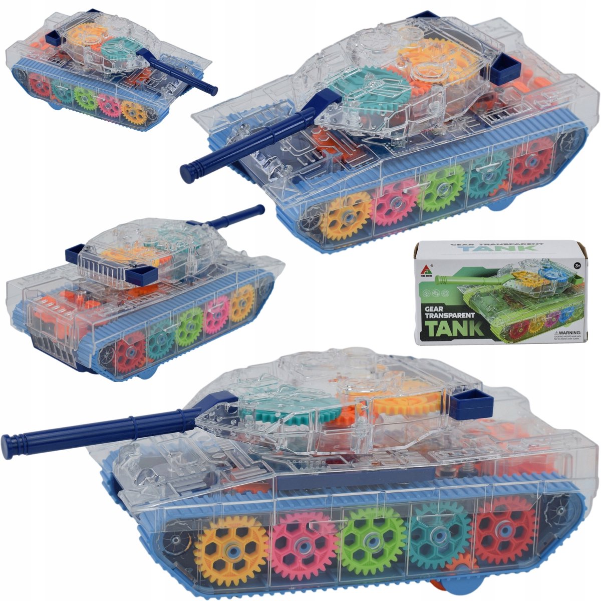 Transparante Lichttank Speelgoed met Licht & Geluid