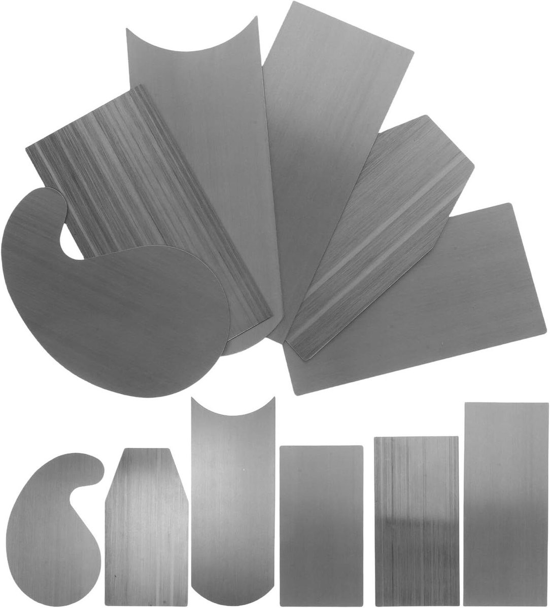 Houtsnijders Gereedschap - Houtschrapers Set - Meubelafwerking Reparatie - Precisie Geslepen Staal - 14.6 x 6.4 cm - Zilver