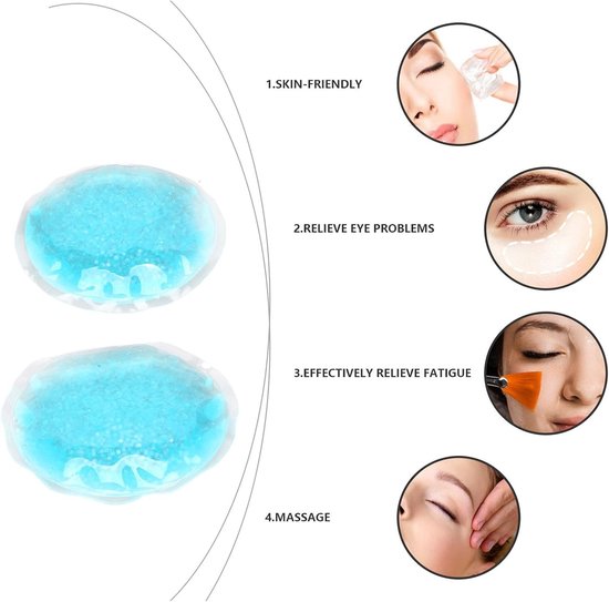 Koel- en Warmte Oogkussen, Ronde Compress voor Vermoeide Ogen, Zwelling Verlichting en Ontspanning voor Mannen en Vrouwen, Veilig en Effectief van koel — afbeelding 3