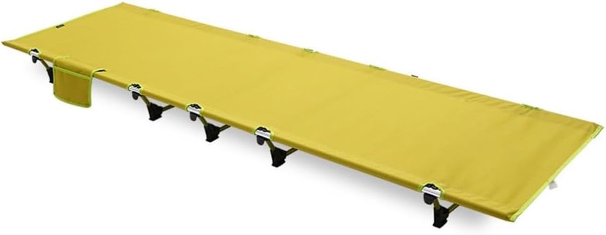 Kampeerbed Lichtgewicht - Kampeerligbed Opvouwbaar - Buiten Ontspannen - 10 Steunpoten Antizak - 187x60x13.5cm - Khaki