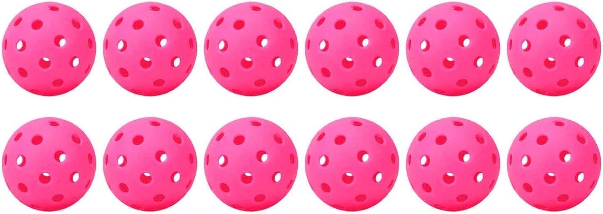 Pickleball Ballen - Sportballen Outdoor - Pickleball Spelen - 40 Gaten Ontwerp - 74 mm - Roze