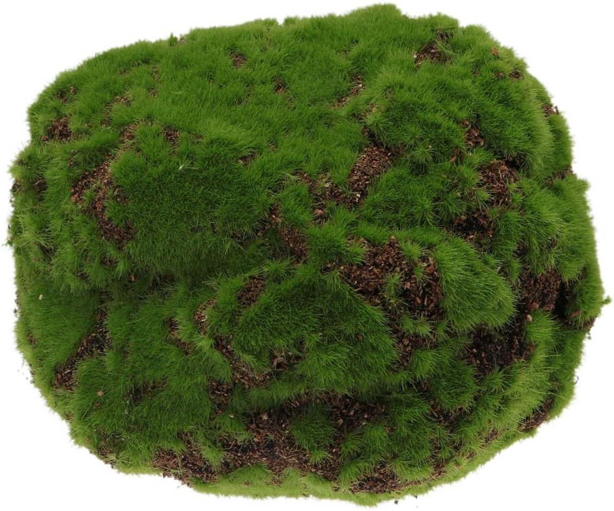 Gesimuleerde Mosbal - Nep Mos Kunstmos - Woondecoratie - Levensechte Mossteen - 15x15x15cm - Groen