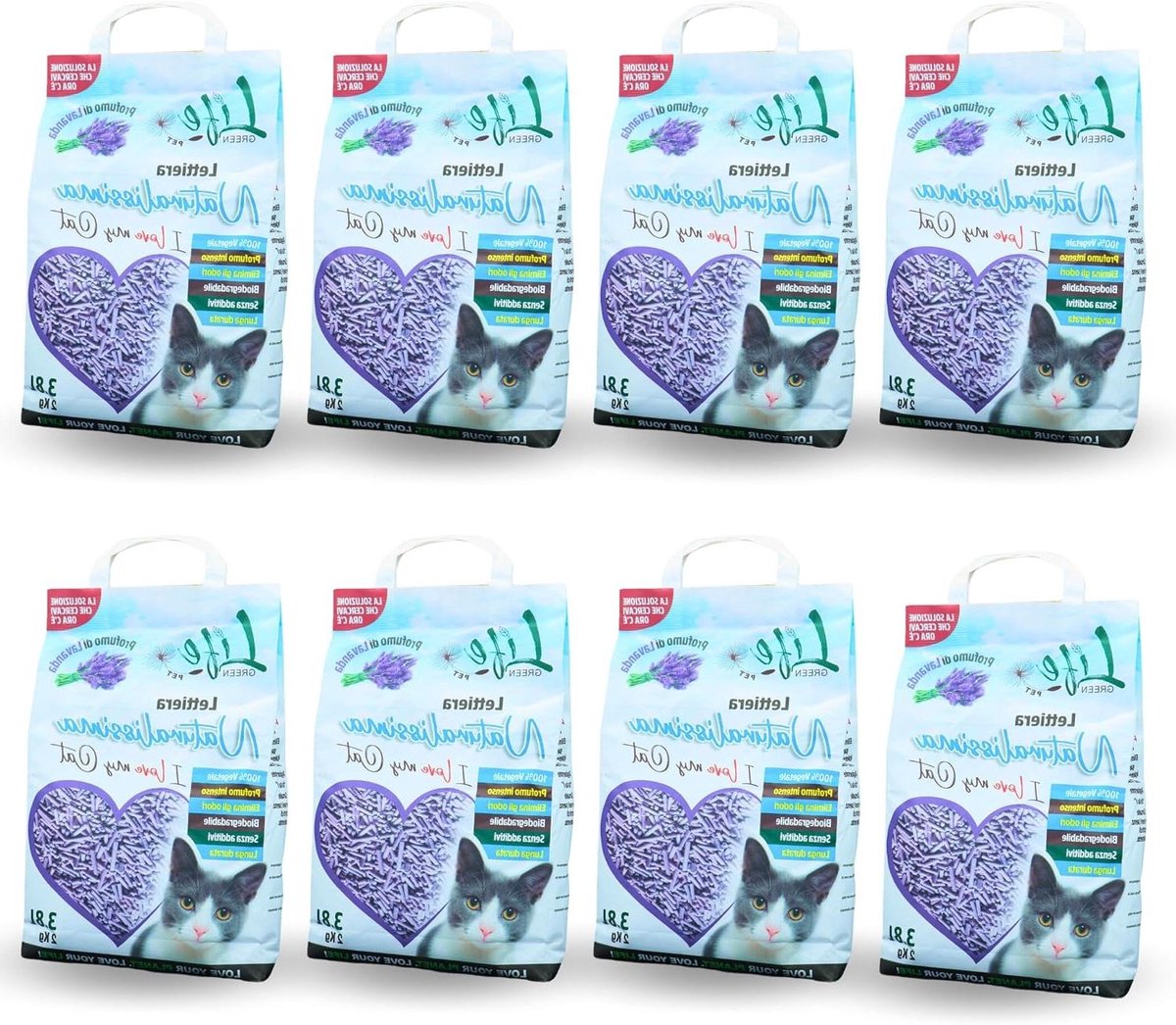 Kattenbakvulling Lavendel - Plantaardige Korrels - Hygiënisch Huisdier - Geurremmend Klontvormend - 16 kg - Niet gespecificeerd