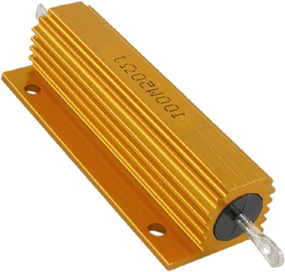 Aluminium Behuizing Weerstand - Vermogensweerstand - Stroomtoevoer Stabiliseren - Gouden Aluminium Behuizing - 100W 50 Ohm - Goud