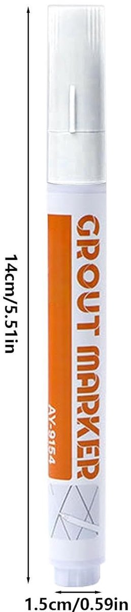 Voegstift - Tegel Reparatie Pen - Voegen Opfrissen - Snel Drogend - 14 cm Lengte - Wit — afbeelding 5