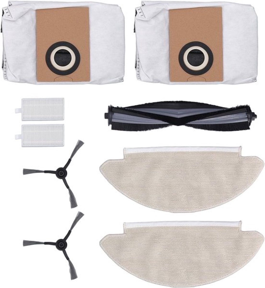 Accessoire Kit voor Robotstofzuiger met Hoofdborstel, Zijborstels, Filters en Stofzakken voor Optimale Reiniging