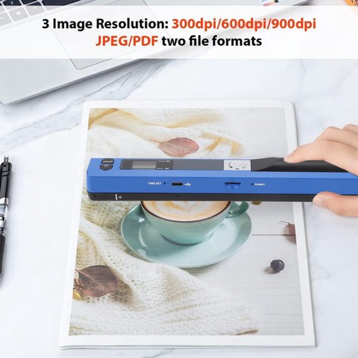 Draagbare Scanner - Hoge Resolutie - Eenvoudig Te Gebruiken - Zwart-wit en Kleur - Sterke Compatibiliteit - Ideaal Voor Documenten