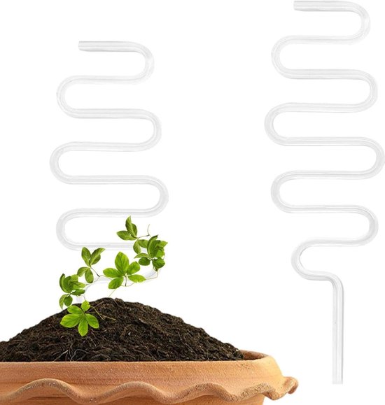 Plantenspiraal - Klimplantsteun Steunpaal - Planten Ondersteunen - Unieke Structuur - 34 cm - Zwart