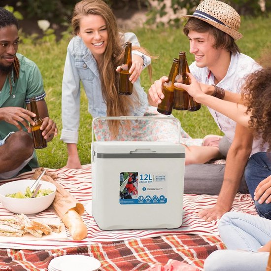 Geïsoleerde Koelbox 12L - Ideaal voor Auto, Picknick en Vissen - Houdt Warmte en Kou Vast — afbeelding 3