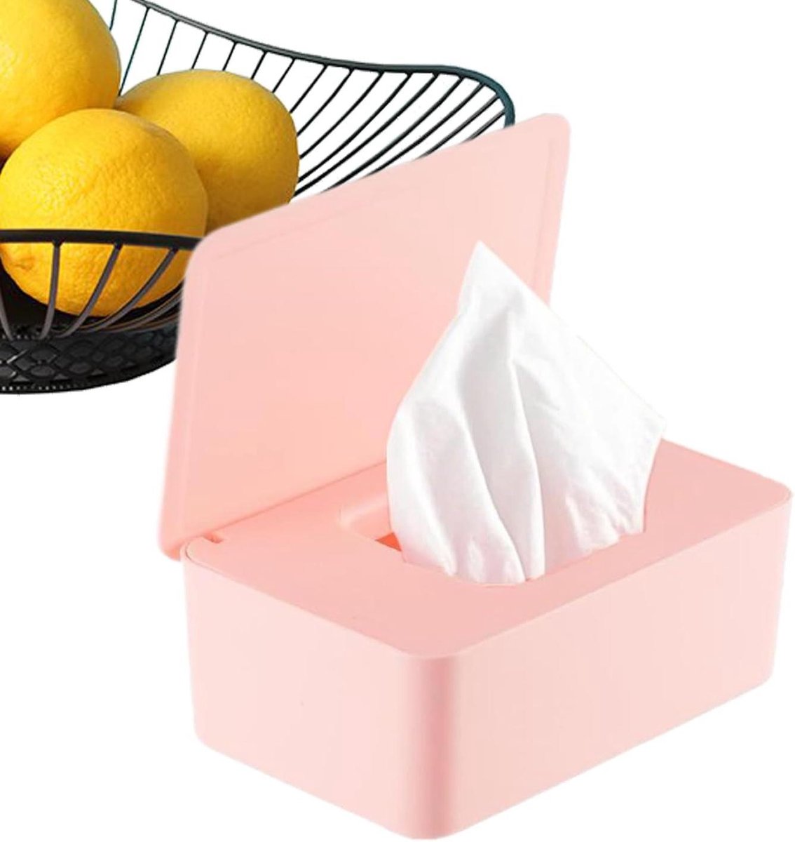 Babydoekjes Dispenser - Tissues Houder - Hygiënisch Werken - Herbruikbaar en Navulbaar - Compact Ontwerp - Roze