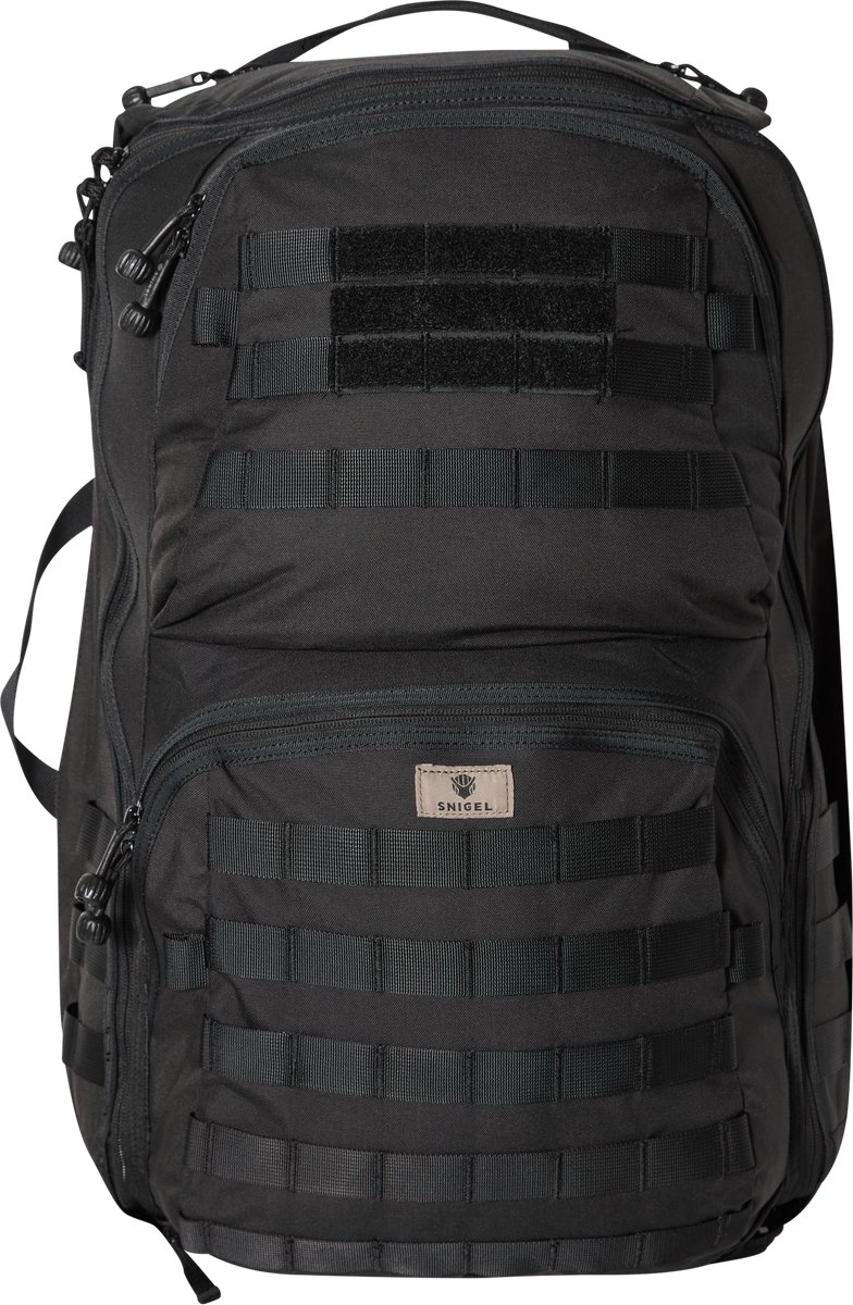 Snigel 30-40L Combat Backpack 1.0 - Tactische rugzak uitbreidbaar van 30 tot 40 liter - Zwart