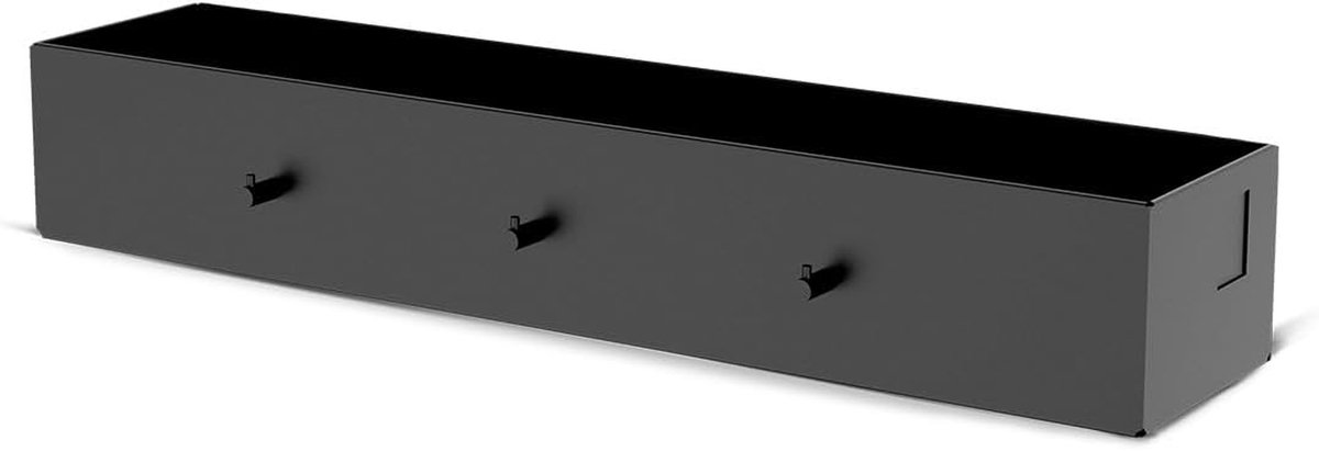 SnelShoppen - Universele Plank 60 cm voor Buitenkeuken - Hangend op Grid/BBQ Station/Table - Mat Zwart - Flexibel en Ruimtebesparend