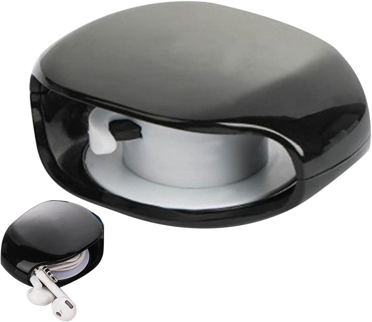Kabel Organizer - Snoer Hasper - Kabels Beheren - Automatisch Intrekbaar - Compact Ontwerp - Zwart