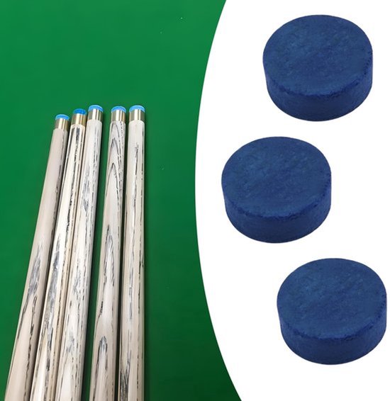 Biljartkeu Tips 9mm - 50 Stuks - Vervangtips - Leer - Geschikt voor Biljart/Snooker - Duurzaam en Hoogwaardig — afbeelding 2