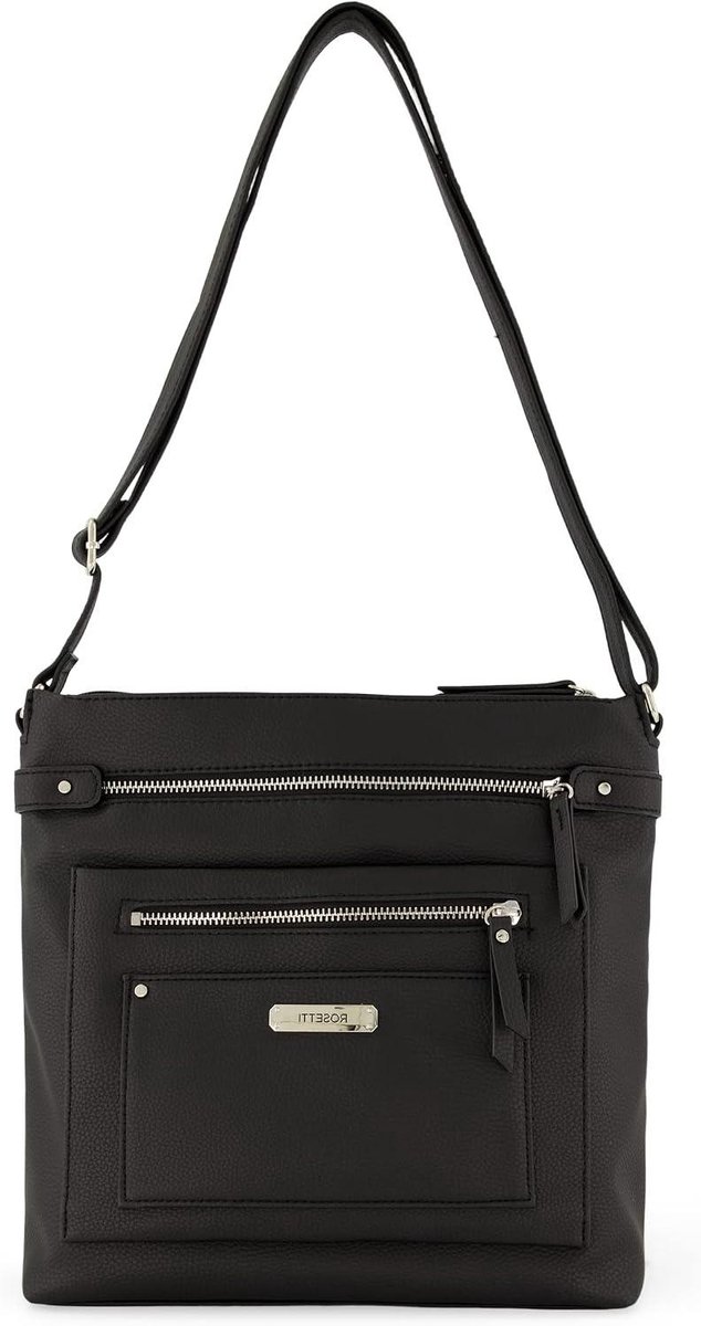 Crossbody Tas - Schoudertas Dames - Dagelijks Gebruik - Verstelbare Band - 25.4 cm - Zwart