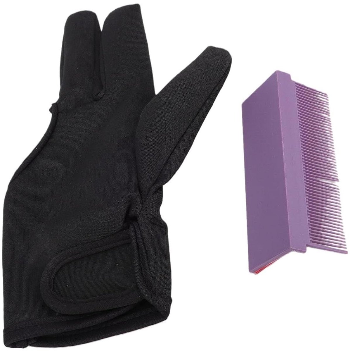 Kappershandschoen Hittebestendig - Haarstyling Handschoenen - Bescherming Styling Tools - 3 Vinger Ontwerp - Universele Maat - Zwart