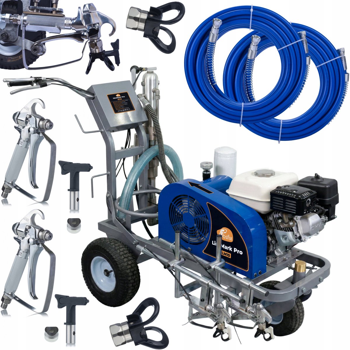 Rosfix LineMark Pro LM10 Duo Wegmarkeringsmachine - Zuigerpomp, Benzinemotor