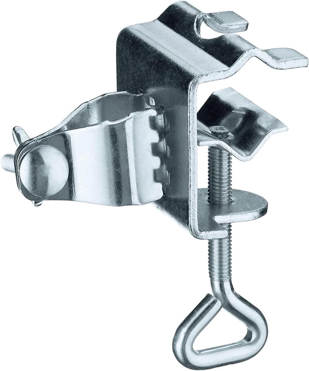 Parasolklem - Parasolhouder Clips - Schaduw Creëren - Robuuste Stalen Houder - Tot 38mm Leuning - Zilverkleurig