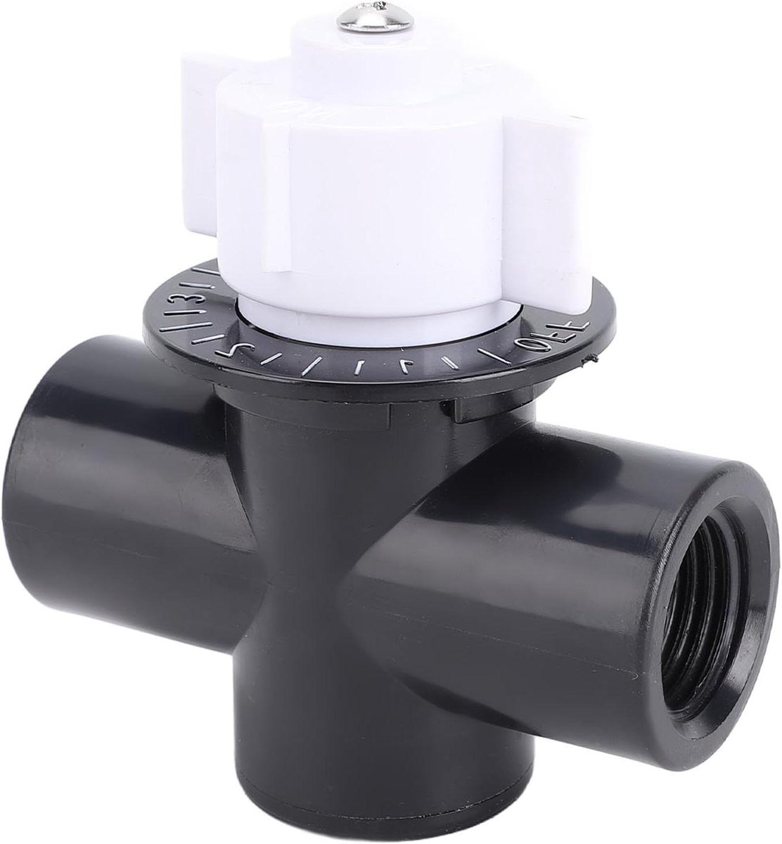Regelklep Zwembad – Stroomregelaar Spa – Waterkwaliteit Beheren – Extern Aansluitontwerp – 1/2 Inch – Zwart