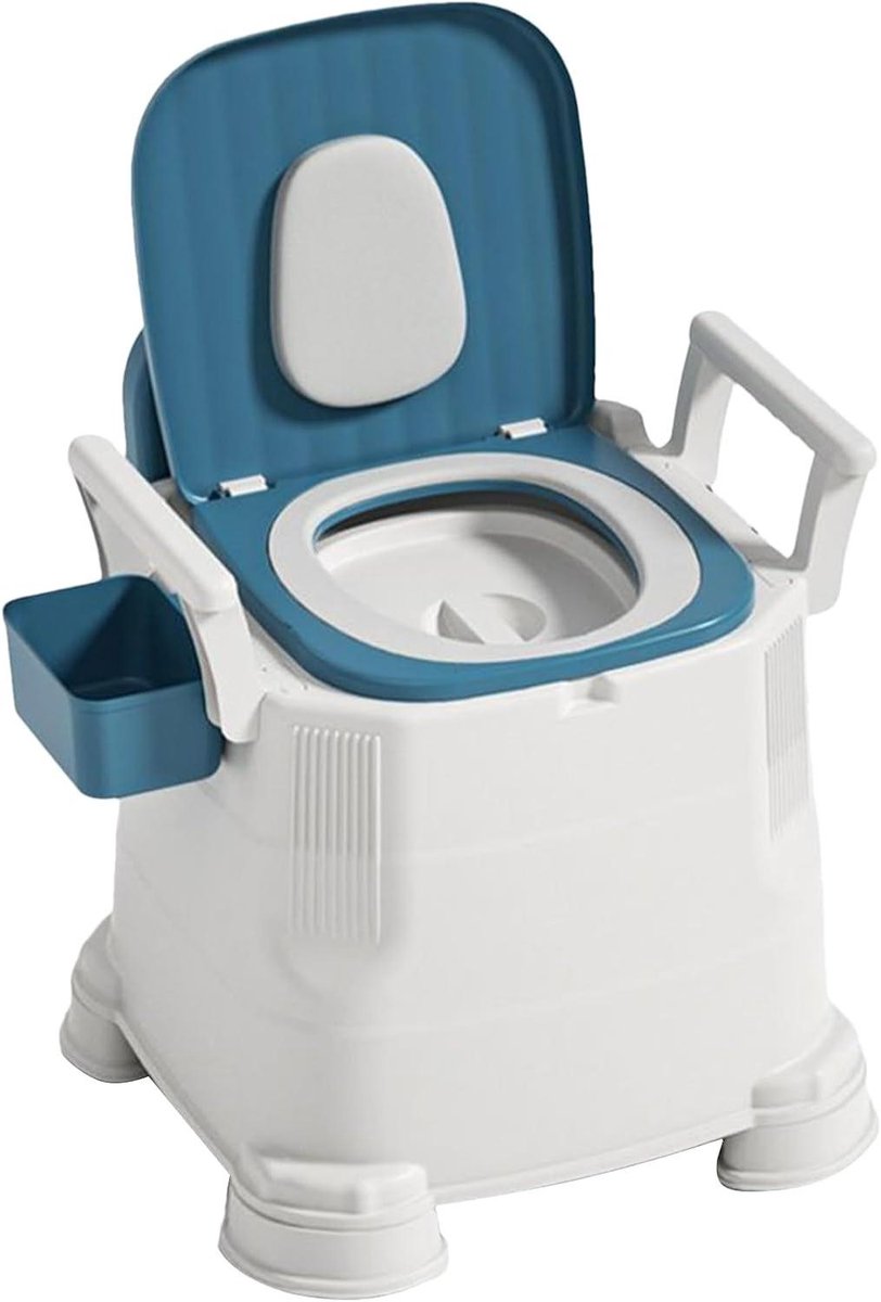 Draagbaar Toilet - Commode Stoel Potty - Zindelijkheidstraining Thuis - Compact Opvouwbaar Ontwerp - 46x42x52 cm - Wit