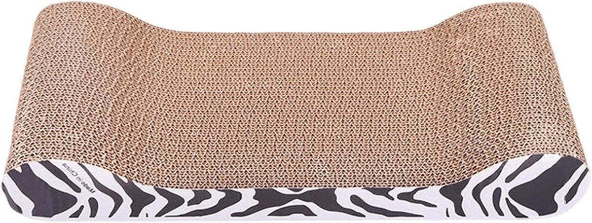 Krabplank voor Katten - Krabmat Huisdier - Meubels Beschermen - Anti-Tip Ontwerp - 49.1 x 21.7 cm - Meerkleurig