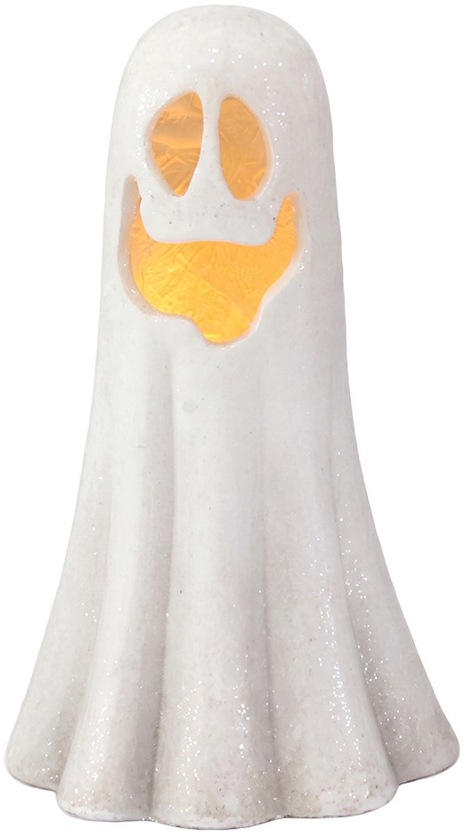 Clayre & Eef Halloween decoratie Spook Wit Kunststof Herfst decoratie