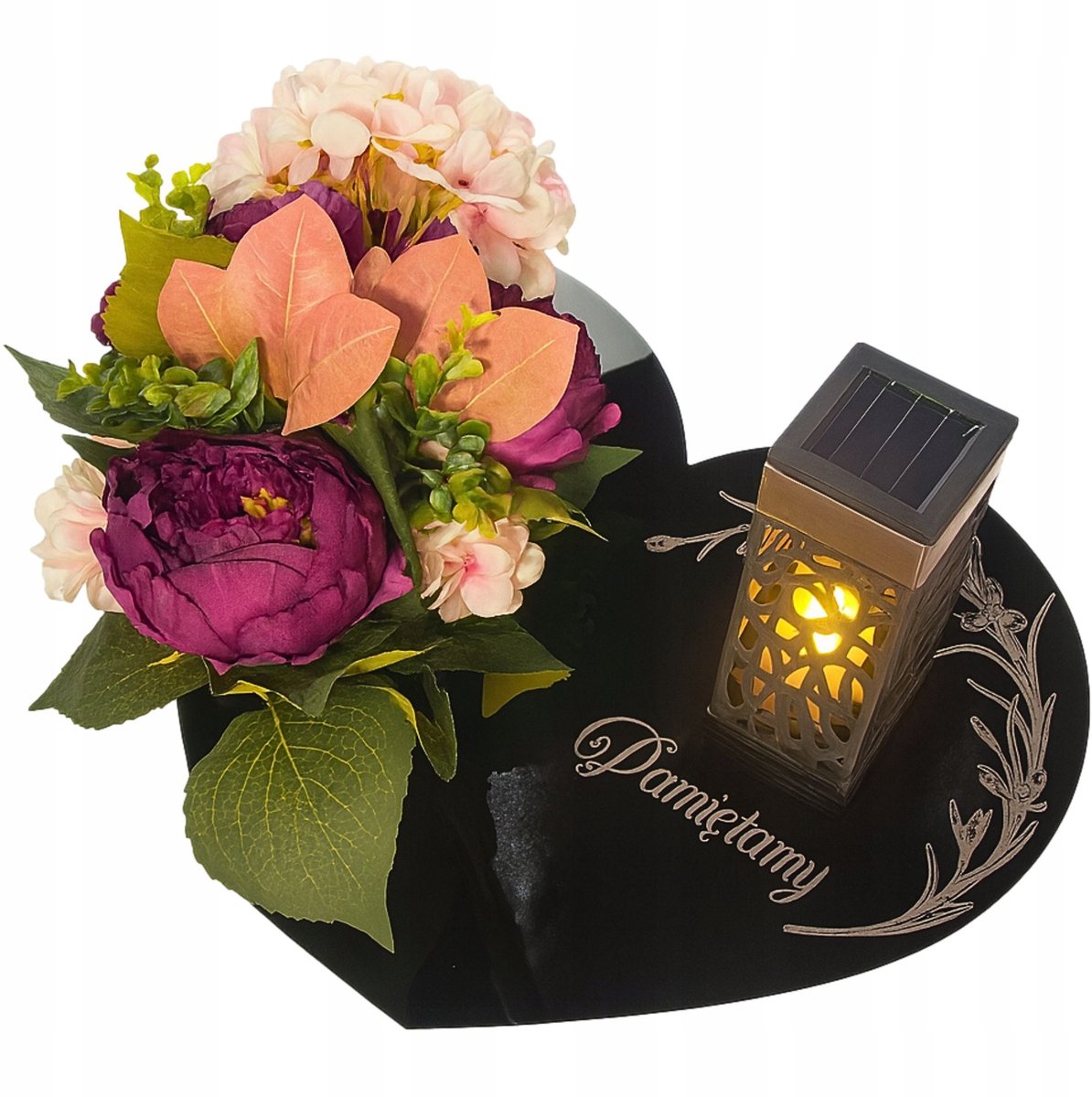 Grafdecoratie met Zonne-LED Graflicht, Hardforme Basis