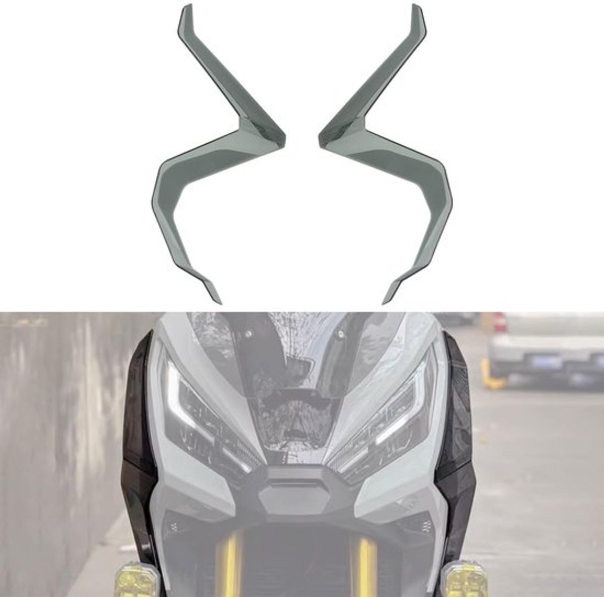 Windvleugel Zijkuip - Beenbeschermer - Zijruit Winglets - Voorspatbord Spoiler - Modificatie Accessoires - Hoogwaardige ABS-hars - Motorfietsaccessoires