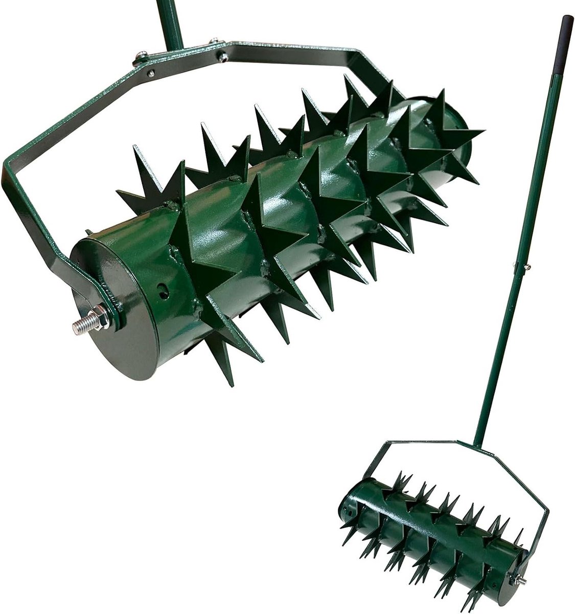Gazonbeluchter Rol - Handverticuteerder Gazon - Gazononderhoud - 39 Scherpe Tanden - 135 cm Lengte - Groen