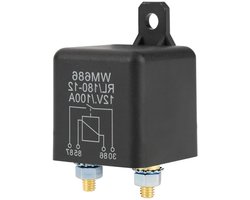 12V 100A Relais - Stroomschakelaar - Accu Controle - Zwaar Belastbaar - 4 Pin - Zwart