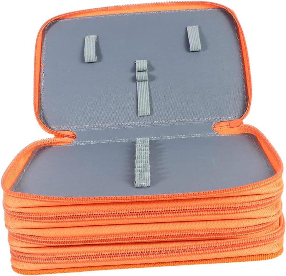 Kleuren Etui - Opbergtas Pennen - Hobby & Creatief - 72 Sleuven - 20x13.5x9CM - Oranje
