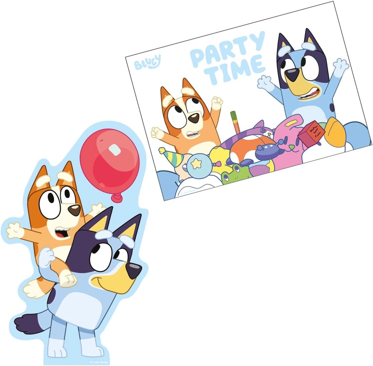 Amscan 9915645 Bluey Diecut Uitnodiging & Envelop