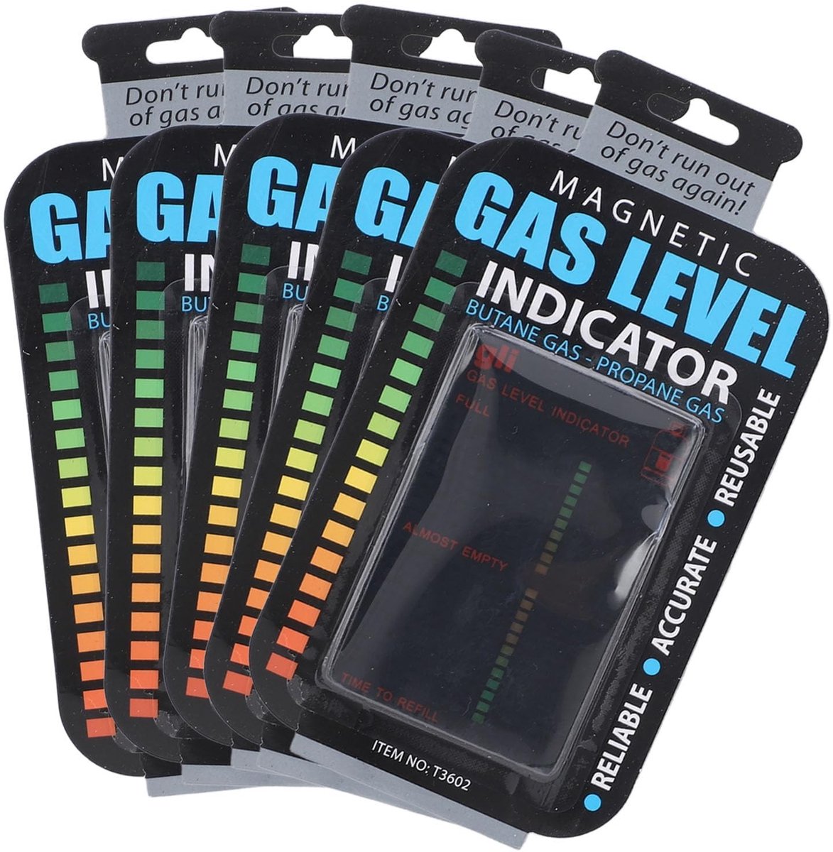 Omgoods - Magnetische Gasniveau-Indicator (5 Stuks, PET-Kunststof)