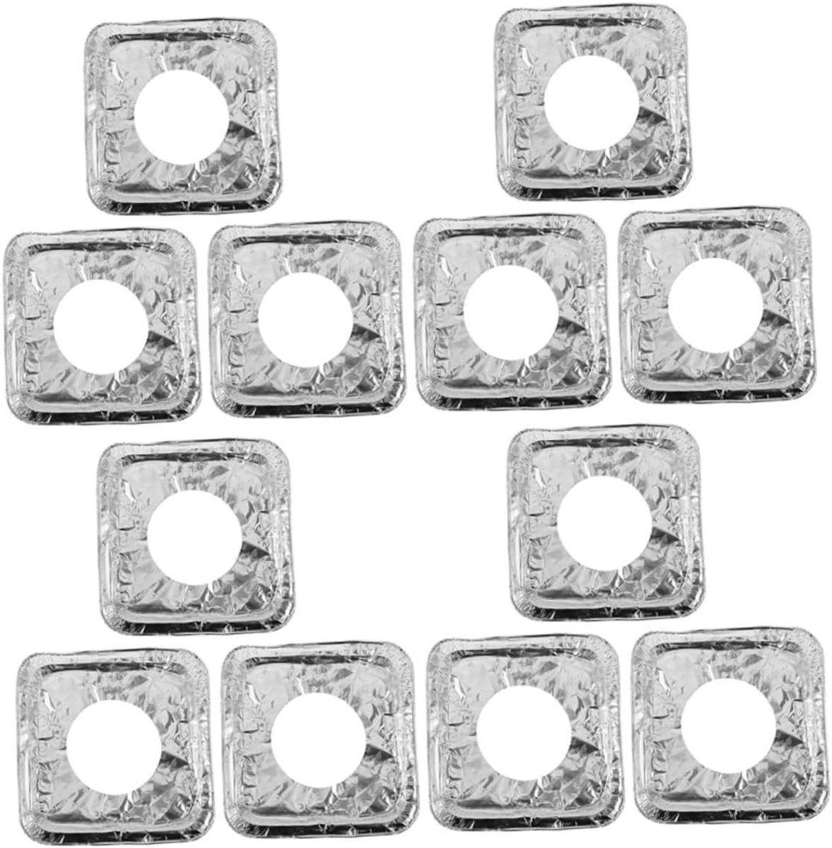 Fornuis Beschermers - Gasfornuis Folie - Koken Schoonhouden - Hittebestendig Aluminium - 22x22 cm - Zilver