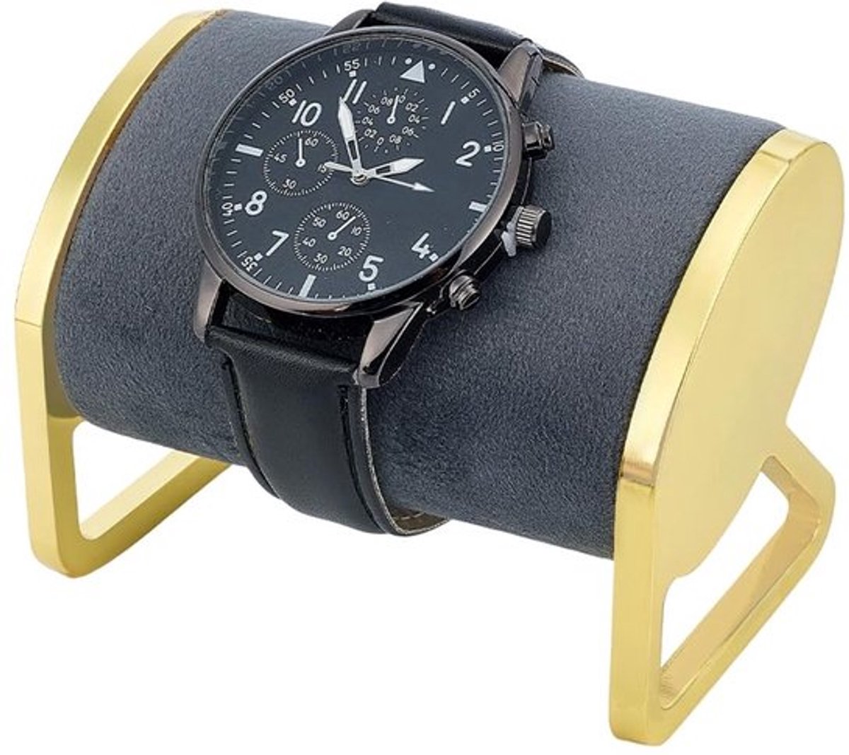 Sieradenstandaard Zwart Fluweel - Sieradenhouder voor Armbanden - Compact - Elegante Presentatie - 6 cm Breed - 8,5 cm Lang - 7 cm Hoog